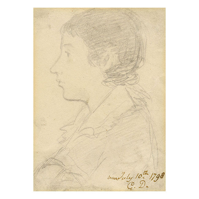 George Dance RA, Portrait of a Boy – Original 1798 graphite drawing