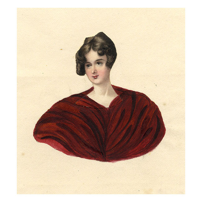 Portrait of a Society Beauty – Original c.1830 watercolour painting