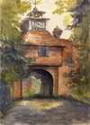 M. Capel Cure, Gateway of Ingatestone Hall, Essex – 1889 watercolour painting