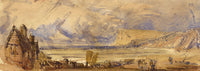 Coastal Bay Panorama – Miniature early 19th-century watercolour painting