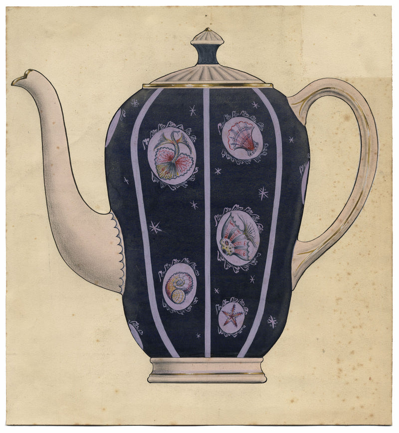 Mid-century Modern Original Ceramics Design – Seashell Coffee Pot 1953