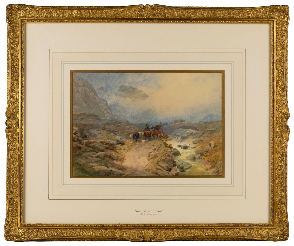 Thomas Miles Richardson Junior, Returning Home – 1851 watercolour painting