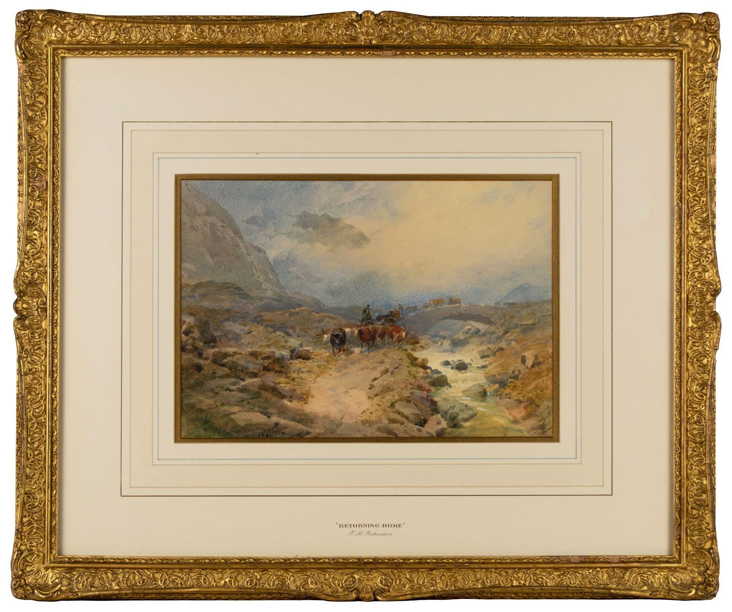 Thomas Miles Richardson Junior, Returning Home – 1851 watercolour painting