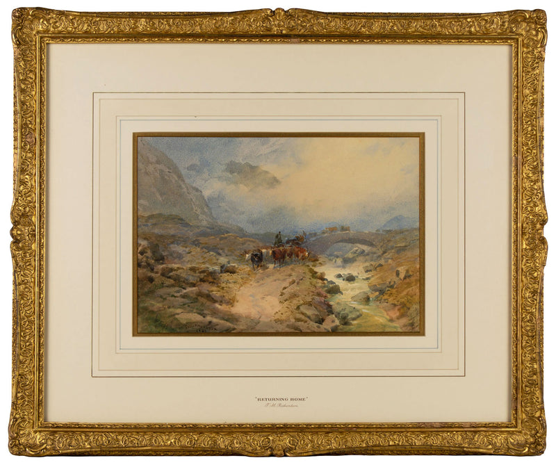 Thomas Miles Richardson Junior, Returning Home – 1851 watercolour painting