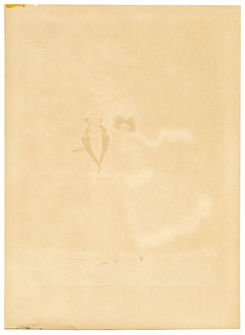 Lucien Baubaut, Autunno: Le quattro stagioni – Pochoir gouache originale degli anni '20