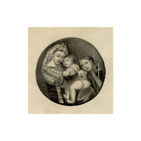 Madonna della Seggiola after Raphael – early 19th-century watercolour painting