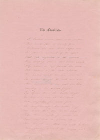 Poem 'The Swallow' with Feather Illustration – early C19th handwritten sheet