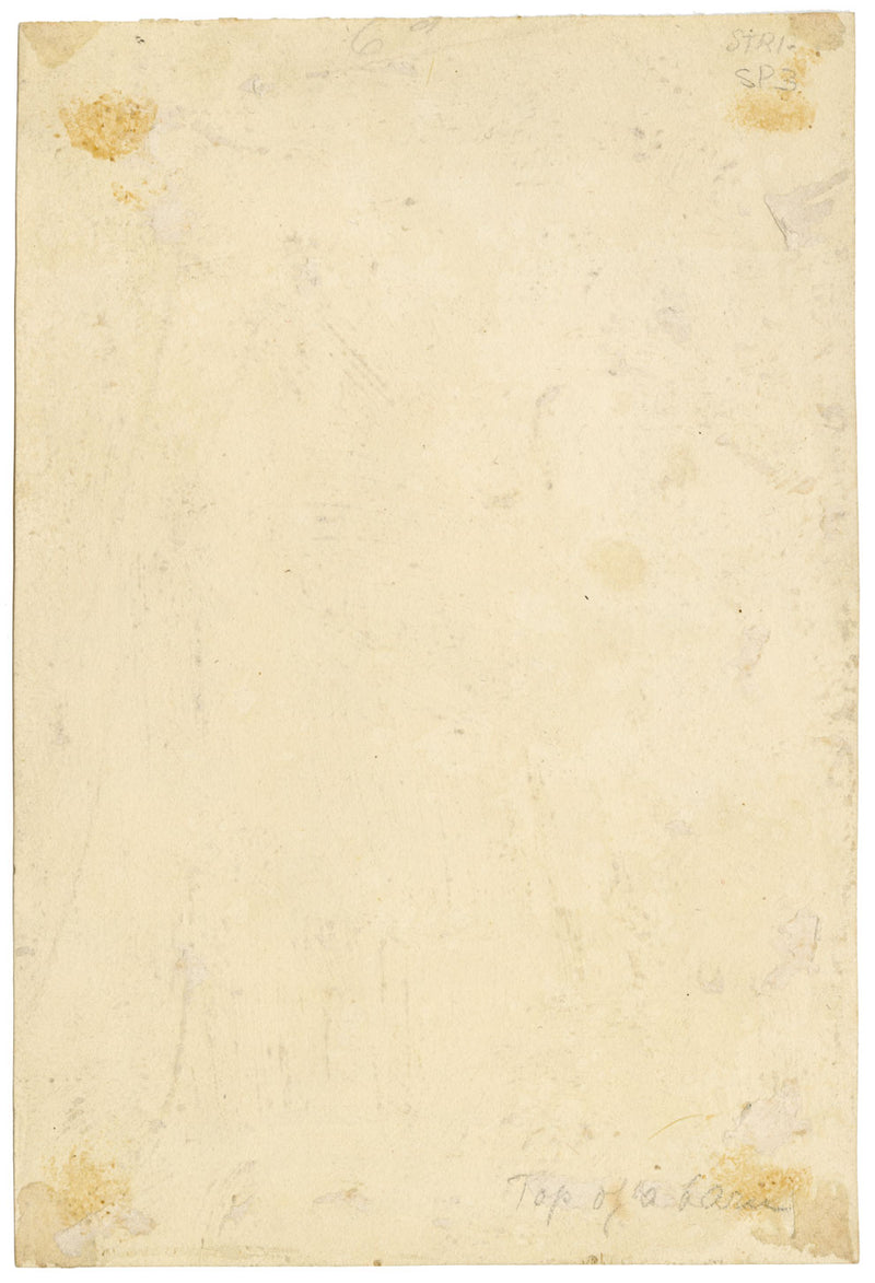 Studio di un fienile rurale – Acquerello originale del XIX secolo