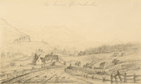Alfred Swaine Taylor, Ben Lawers & Glen Dochart, Scotland –1833 graphite drawing