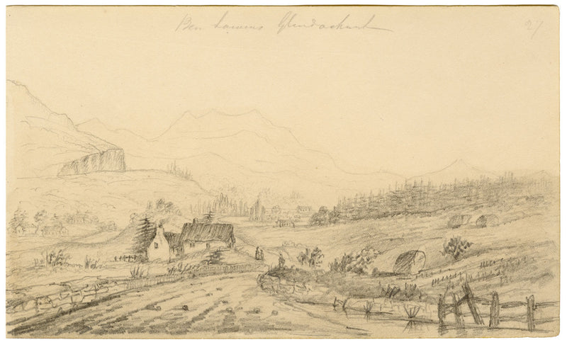 Alfred Swaine Taylor, Ben Lawers & Glen Dochart, Scotland –1833 graphite drawing
