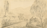 Alfred Swaine Taylor, Highland Village, Glentummel, Scotland – 1833 drawing
