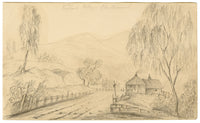 Alfred Swaine Taylor, Highland Village, Glentummel, Scozia – disegno del 1833
