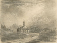 Alfred Swaine Taylor, Continental Chapel – Original 1829 graphite drawing