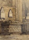 Sir Thomas Markenfield Effigy Tomb, Ripon Cathedral – 1853 watercolour painting