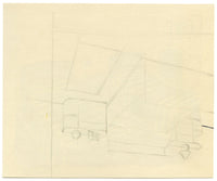 S. Foley, Interior Design 1950s Twin Bedroom – mid-20th-century watercolour