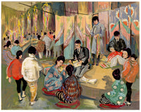 Ivy T. Attwell, Sala Commerciale Kimono Giapponese – Dipinto a guazzo originale degli anni '50