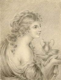 Hebe after Giovanni Battista Cipriani – early 19th-century graphite drawing