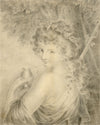Bacchante after Giovanni Battista Cipriani – early 19th-century graphite drawing