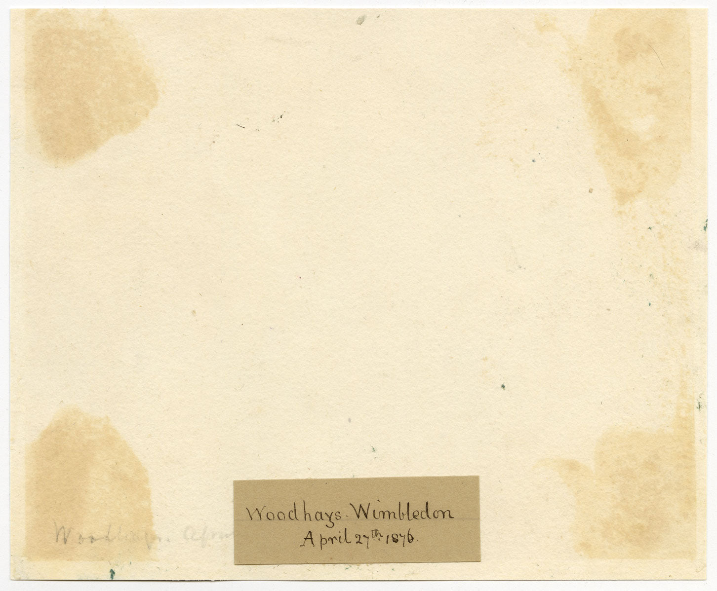 M. Conway, Garden at Woodhays, Wimbledon – Original 1876 watercolour painting