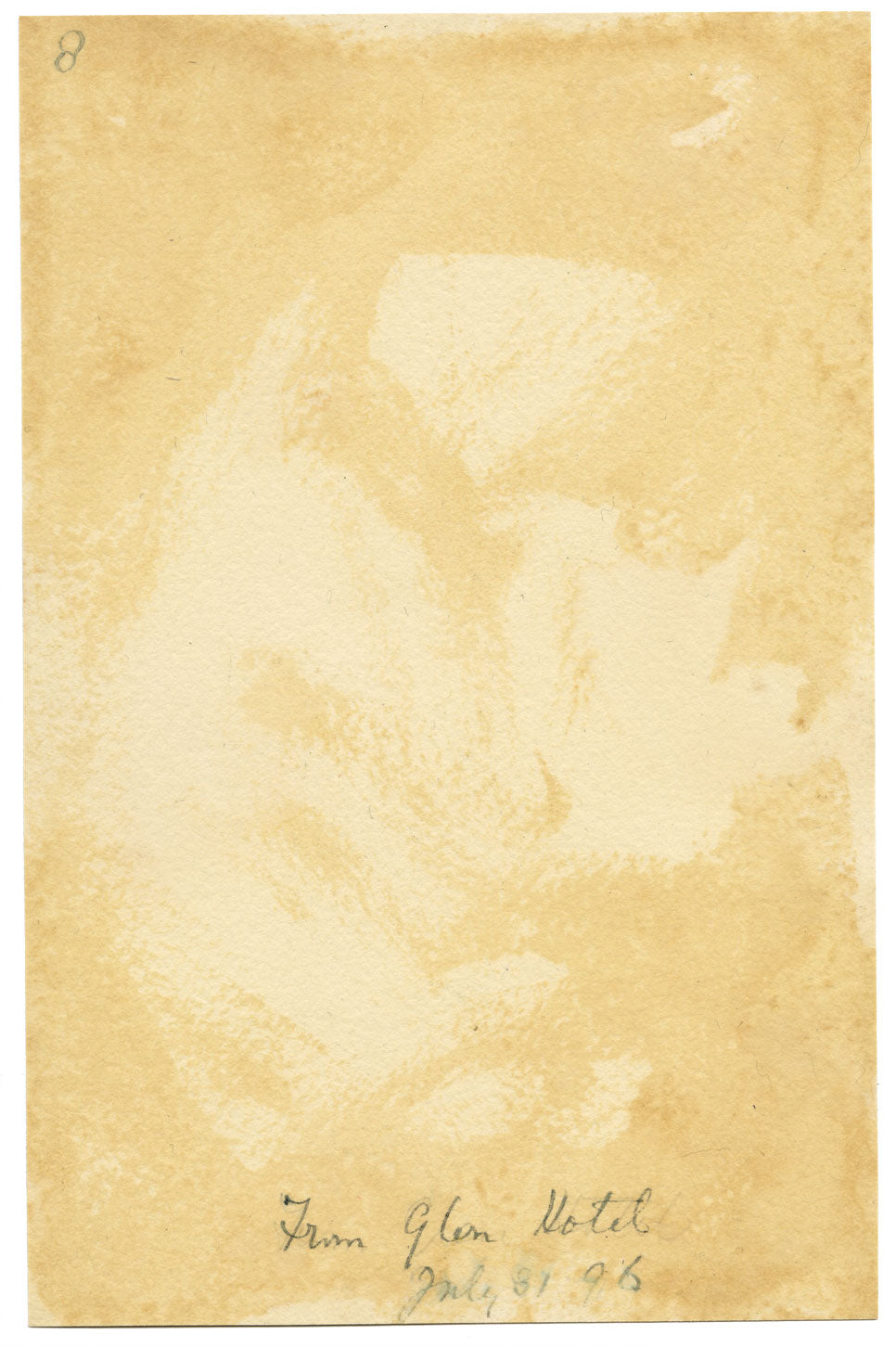 M. Conway, From Glen Hotel, Woody Bay, Lynton, Devon – 1896 watercolour painting