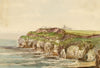 M. Conway, Flamborough Head, Yorkshire Coast – 1877 watercolour painting