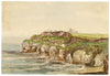 M. Conway, Flamborough Head, costa dello Yorkshire – acquerello del 1877