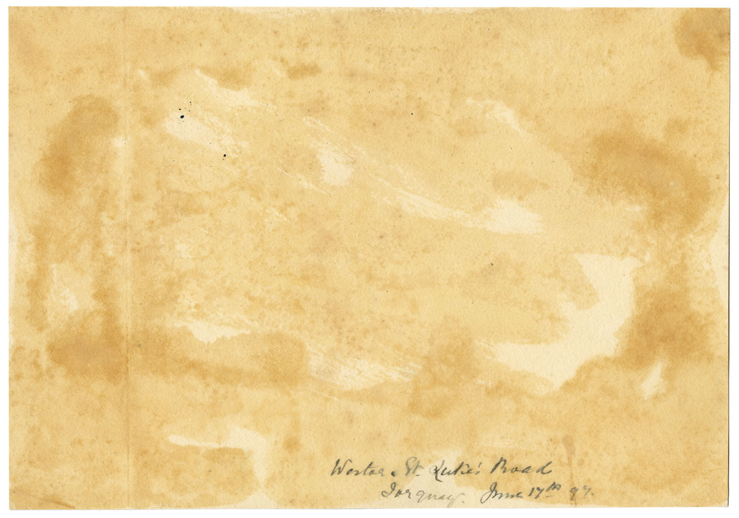 M. Conway, Westoe, St Luke's Road, Torquay, Devon – acquerello del 1897