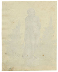 Leopold Billek, Hercules Statue – Original c.1820 gouache painting