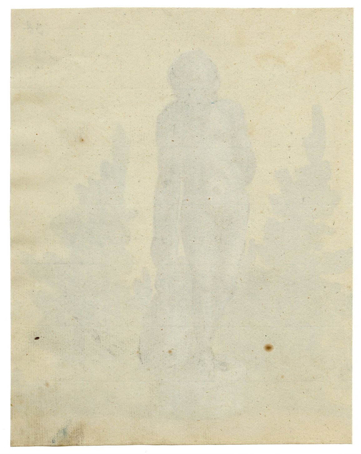 Leopold Billek, Hercules Statue – Original c.1820 gouache painting