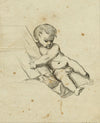 Leopold Billek, Baby Study – Original c.1820 pen & ink drawing