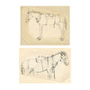 McClinnie, Horse in Harness, A Pair of Studies – 19th-century pen & ink drawings