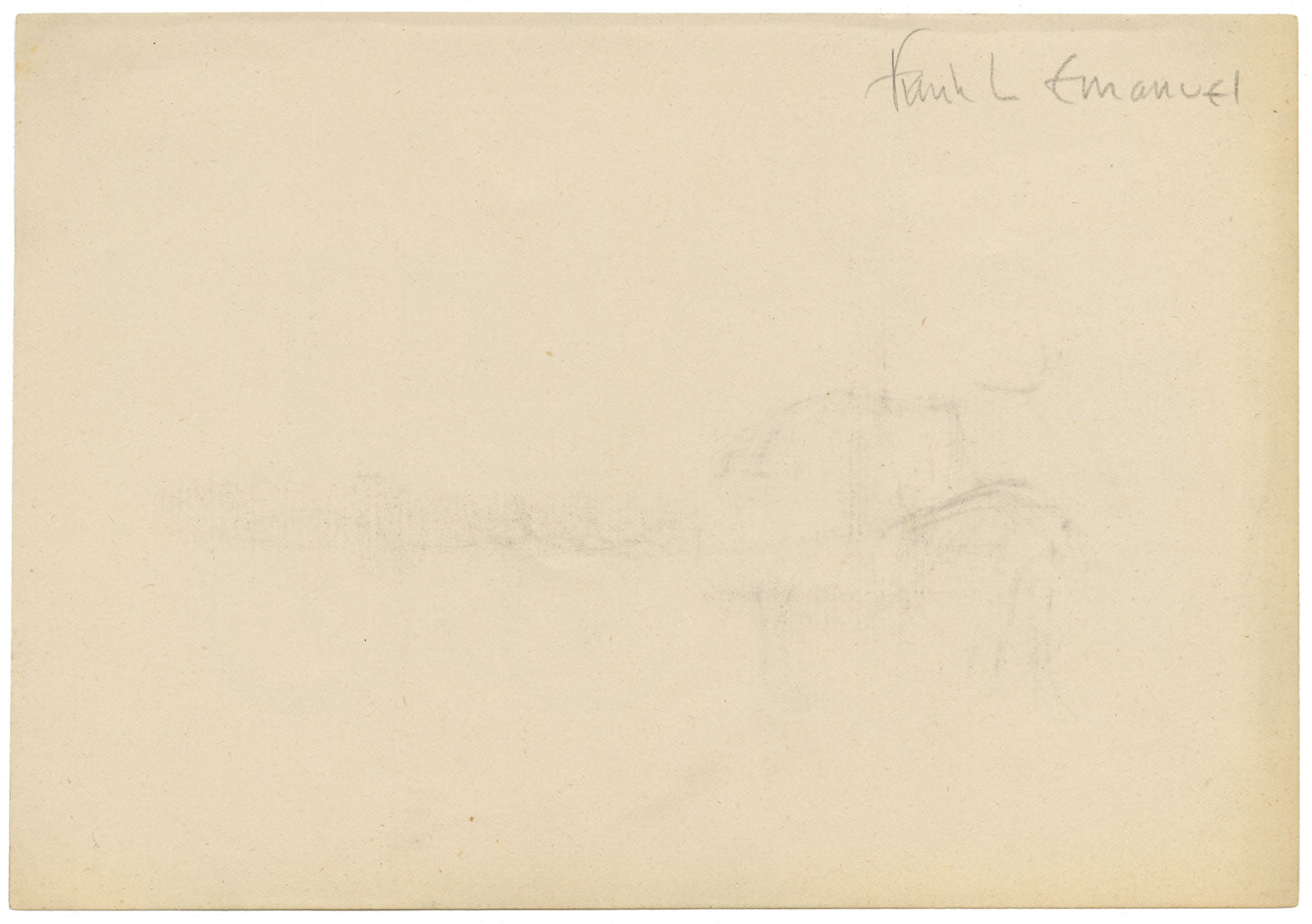 Frank L. Emanuel, Caballo y carruaje: dibujo a grafito de principios del siglo XX