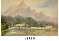 Alice Horton, Laguna de Venecia al atardecer – Acuarela original de 1901