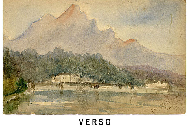 Alice Horton, Laguna de Venecia al atardecer – Acuarela original de 1901