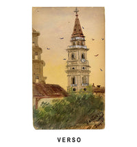 Alice Horton, Villa Ca’ Conti, Granze, Veneto, Italy – 1902 watercolour painting