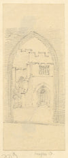 Hampton Court Palace, Archway – Original mid-19th-century graphite drawing