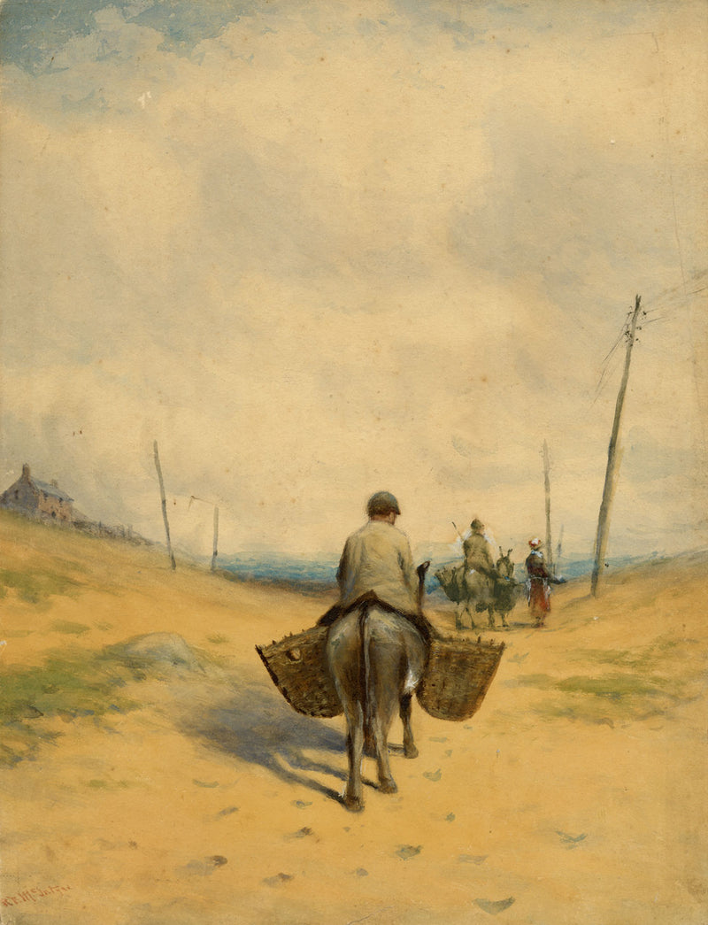 Robert Finlay McIntyre, Homeward Bound, Sennen, Cornwall – C19th watercolour