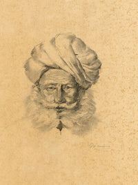 Prakash Hari Sonawane, Portrait of Charan Singh – contemporary charcoal drawing