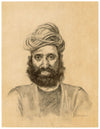 Prakash Hari Sonawane, Portrait of Roop Singh – contemporary charcoal drawing
