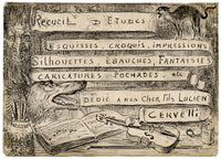 G. Cervelli, Frontespizio con dedica a Lucien – Disegno a penna e inchiostro degli anni '10
