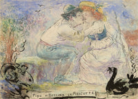 G. Cervelli, La Mascotte Opéra Comique Bettina & Pippo – 1910s watercolour