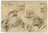 G. Cervelli, Souvenir of the War to End All Wars–1910s WWI satirical ink drawing