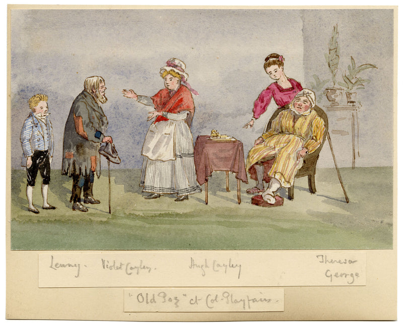 George J. Cayley, Amateur Dramatics at Col Playfair's, Algiers –1874 watercolour