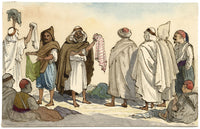 George J. Cayley, Rag Fair, Algiers, Algeria – 1874 watercolour painting