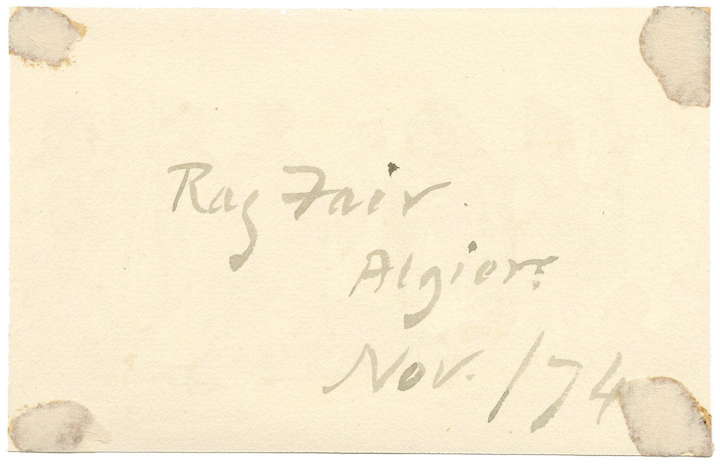 George J. Cayley, Rag Fair, Algiers, Algeria – 1874 watercolour painting