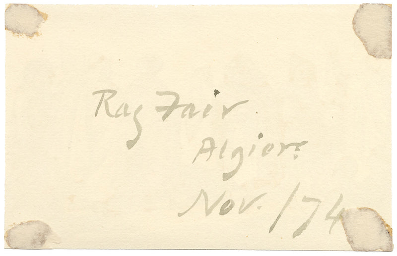 George J. Cayley, Rag Fair, Algiers, Algeria – 1874 watercolour painting