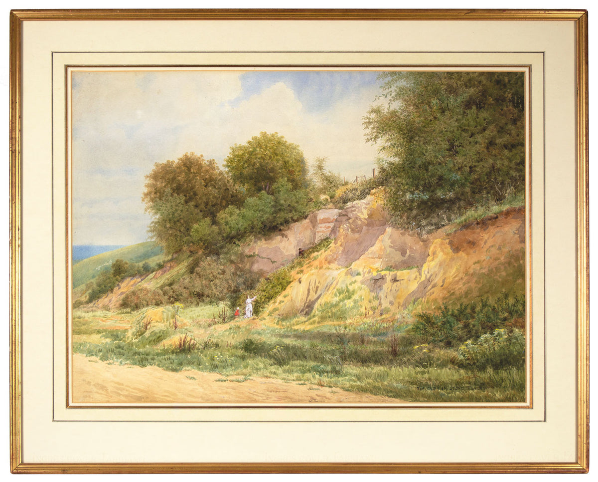 Alfred Tidey, The Old Ham Stone Quarry, Somerset – late 19th-century watercolour