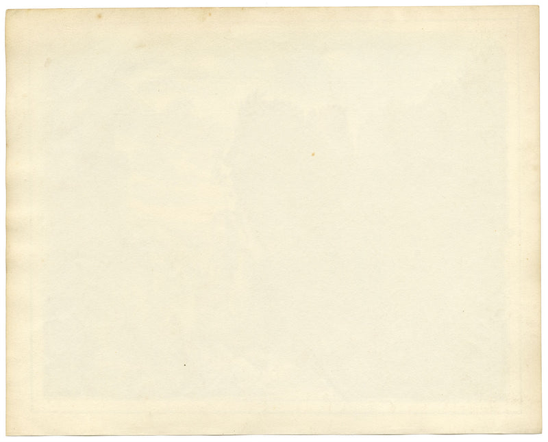 Desfiladero rocoso, India. Acuarela original de principios del siglo XIX.