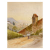 V.S. Satterthwaite, On the Outskirks of Florence, Italy – c.1880s watercolour