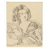John White Abbott, A Sibyl after Domenichino – Original c.1805 pen & ink drawing